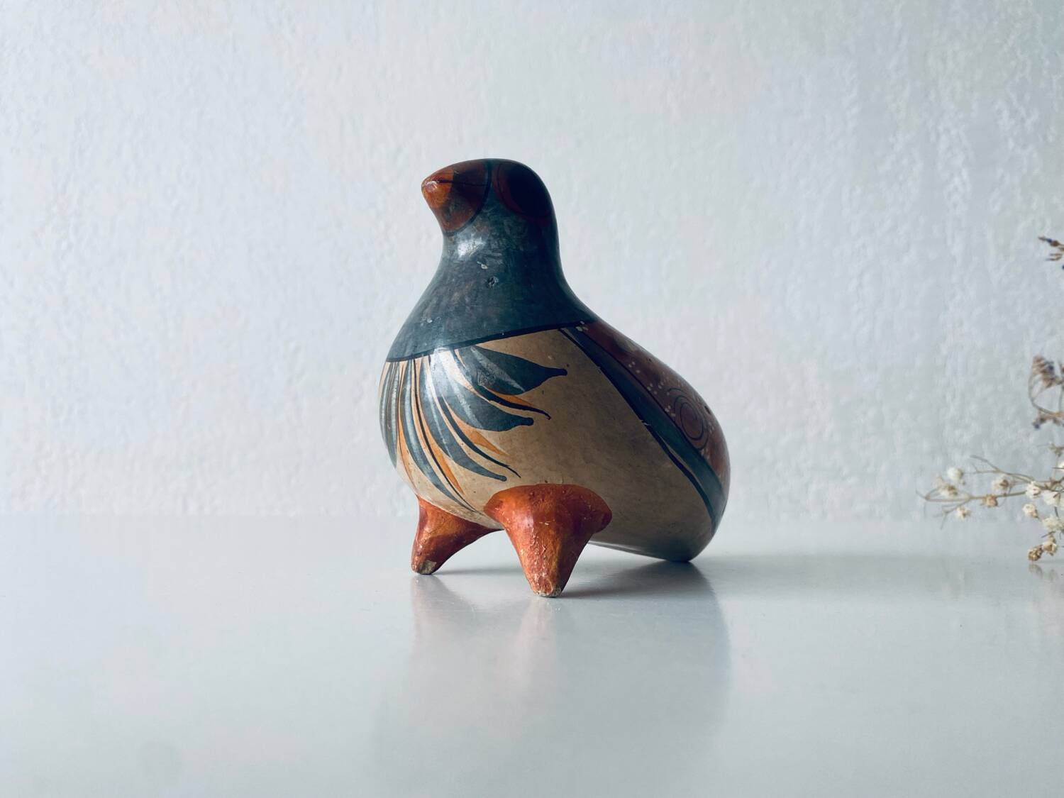 Mexican folk art bird signed V Silva
