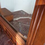 Retro cherry marble wood dressing table