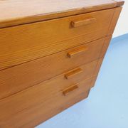 Vintage pine chest of drawers from the 1970s.