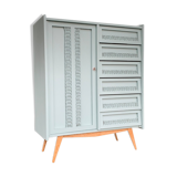 Wardrobe chest of drawers vintage compass feet 1950