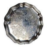 Sheffield chiseled silver metal tray
