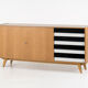 U-460 oak sideboard by Jiří Jiroutek for Interier Praha, 60's