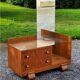 Coiffeuse art déco en acajou blond doré des années 30