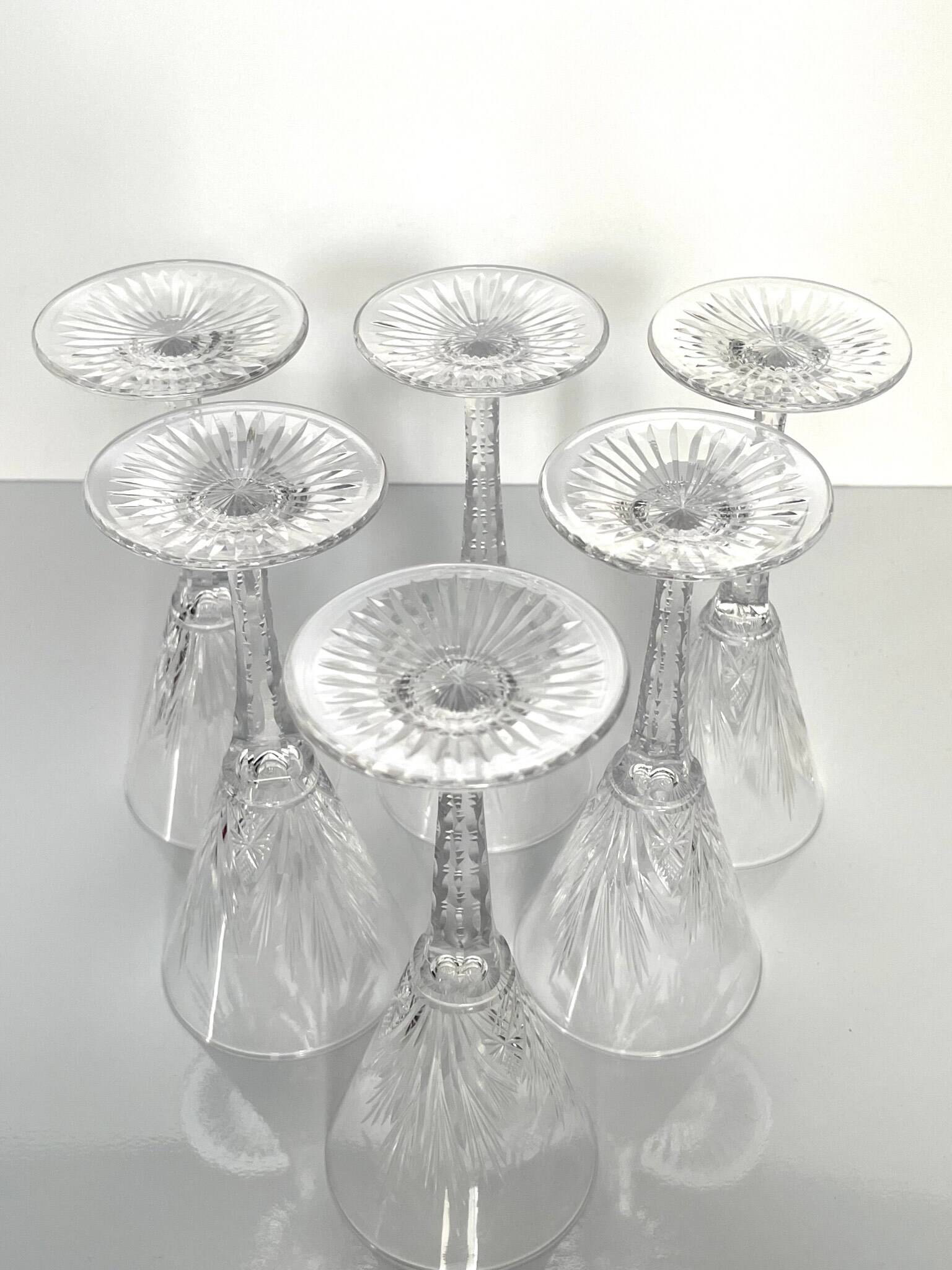 6 Saint-Louis Crystal Glasses - Nelly Model