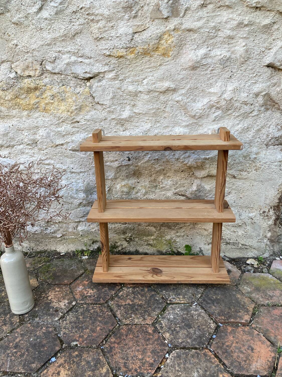 Vintage pine wall shelf