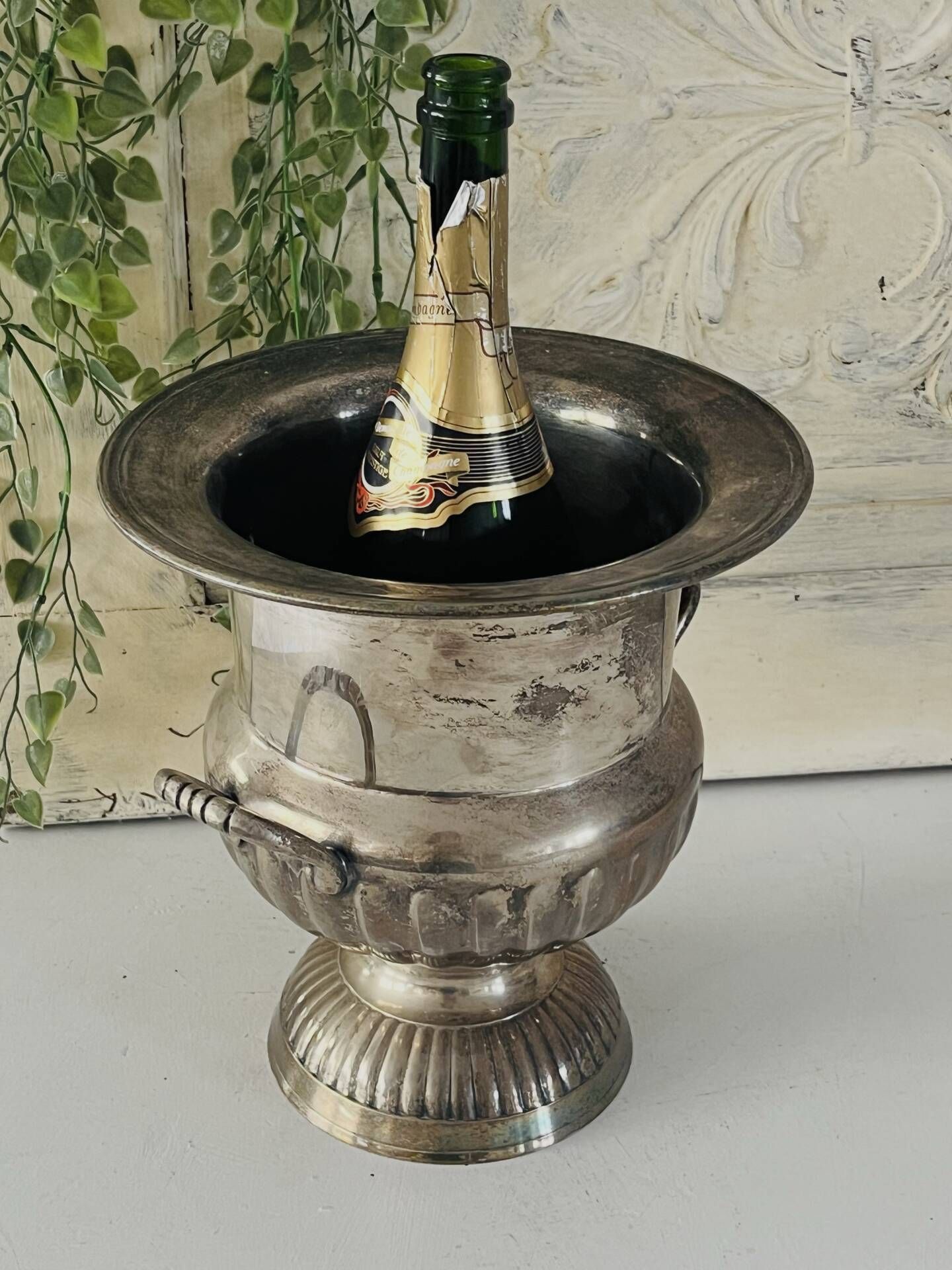 Champagne bucket Silver Plated Medici with Handles,