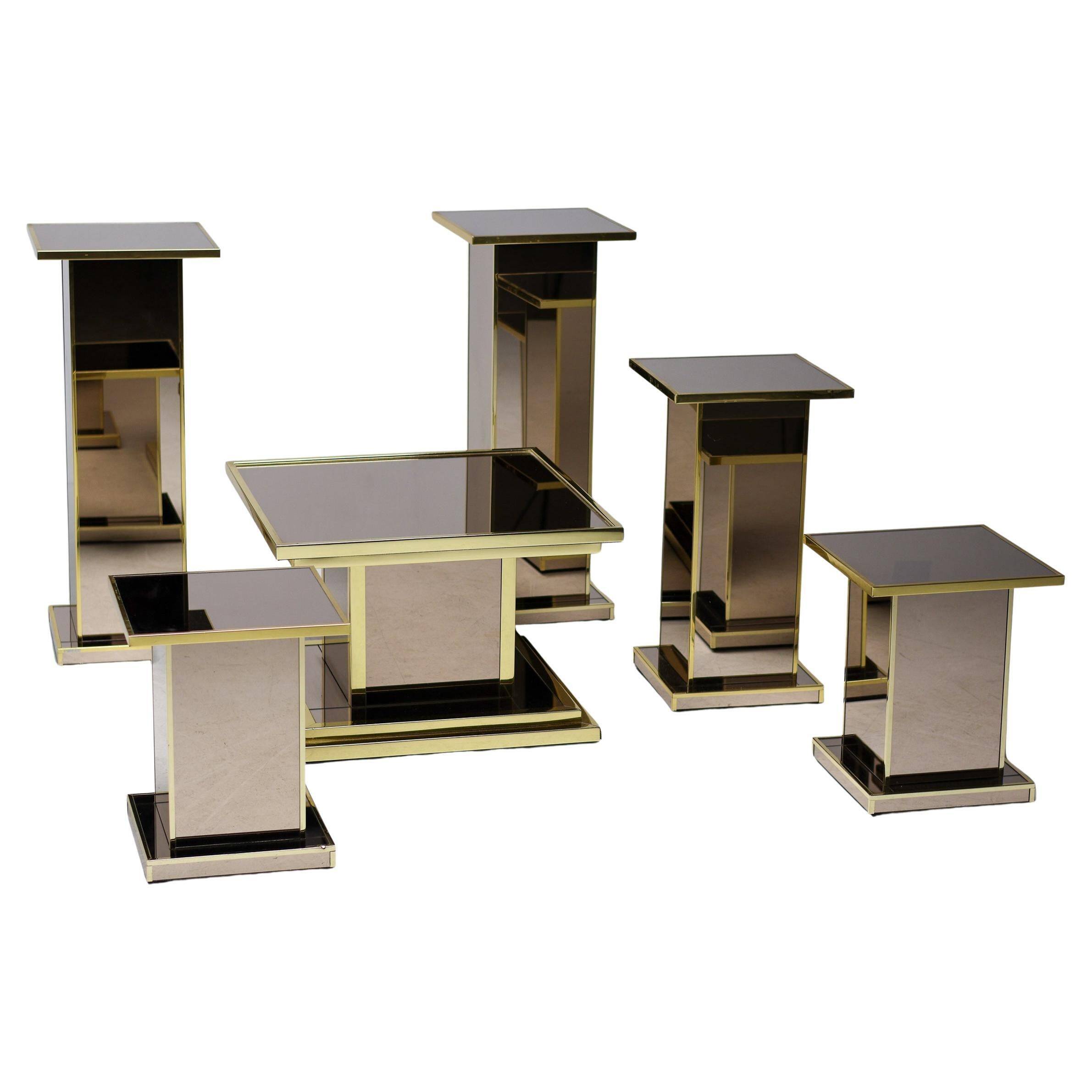 Set of six Hollywood Regency pedestals