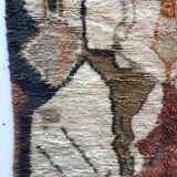 Moroccan Berber rug Boujaad ochre, blue, red and orange 2.56x1.58m