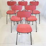 Suite of 6 chairs in vintage 1950 formica