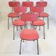 Suite de 6 chaises en formica 1950 vintage
