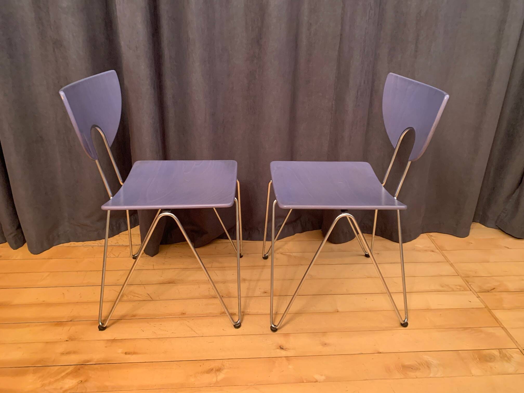 Pair of Mikado 1800 chairs, designed by Walter Leeman, Kusch+Co, Germany, 1970s