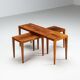 Severin Hansen large set of 3 nesting tables in rosewood Haslev Denmark 1960