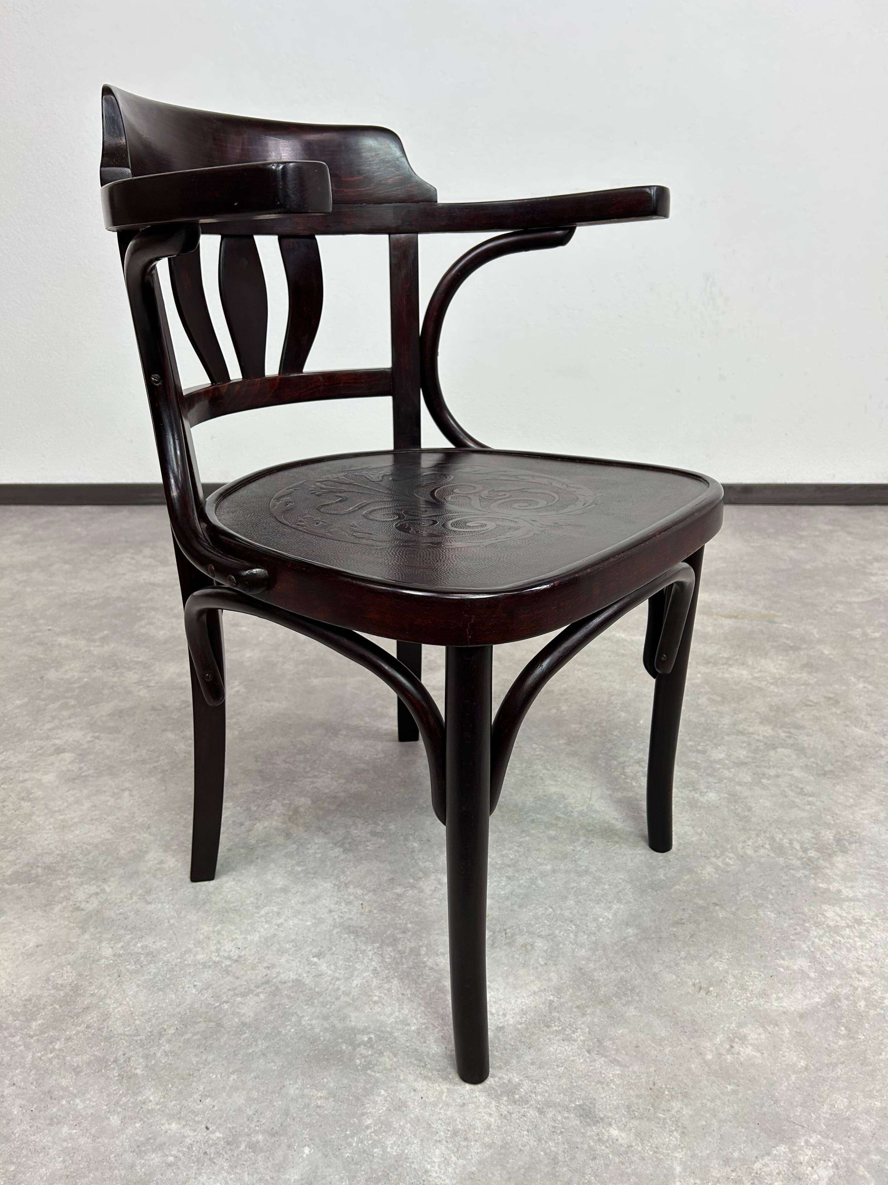 Chaise de bureau Sécession par Thonet Mundus