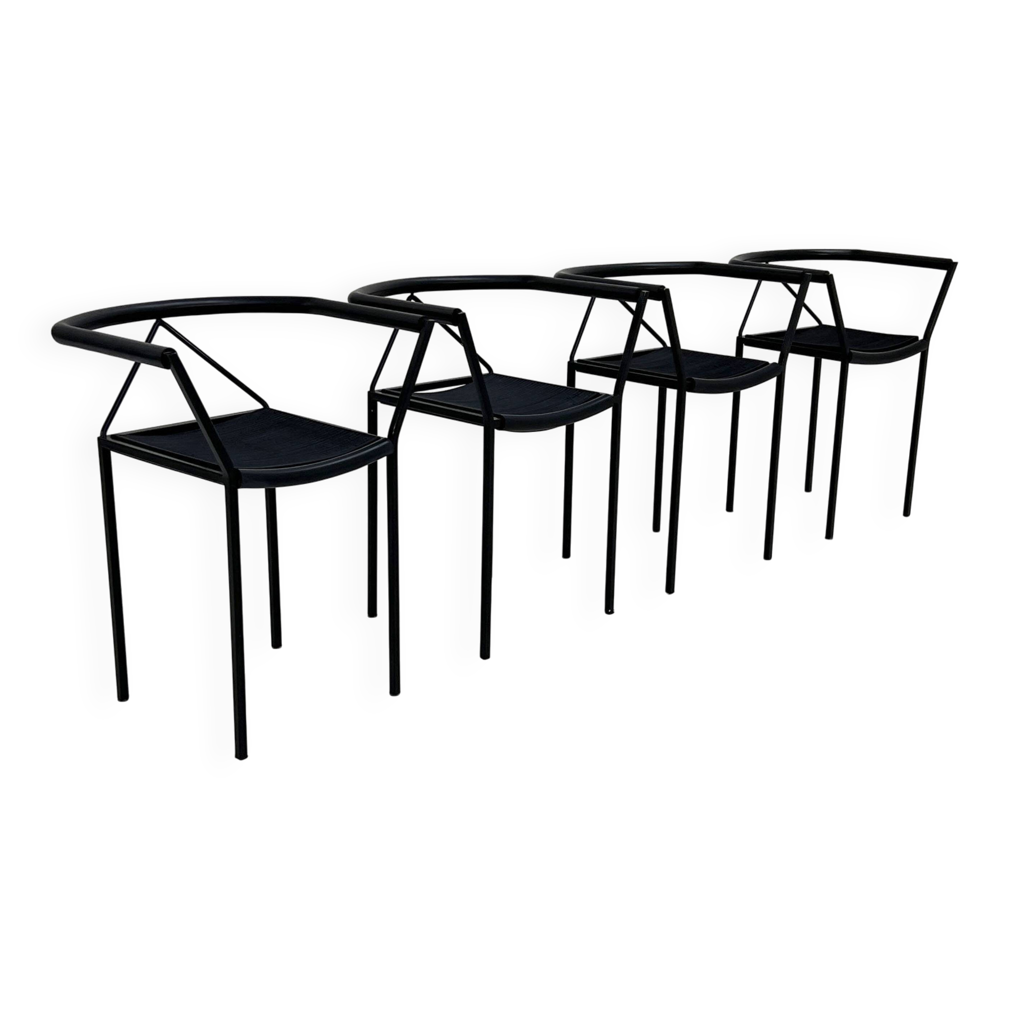 Set of 4 Poltroncina Chairs by Maurizio Peregalli for Zeus Noto, 1980