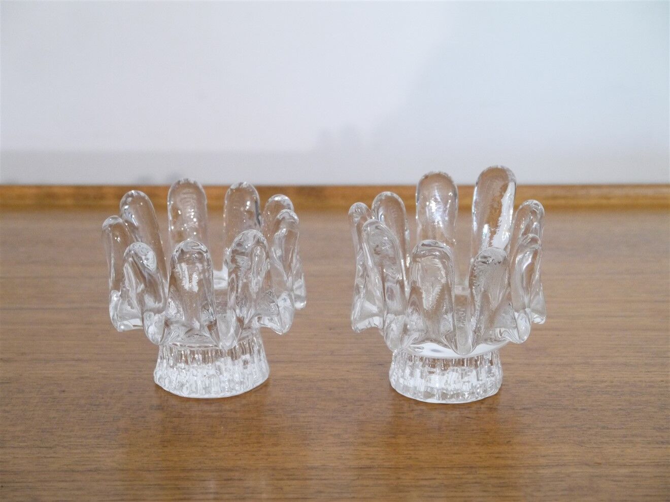 Pair of Scandinavian candle holders "Sun flower" by Goran warff 1960