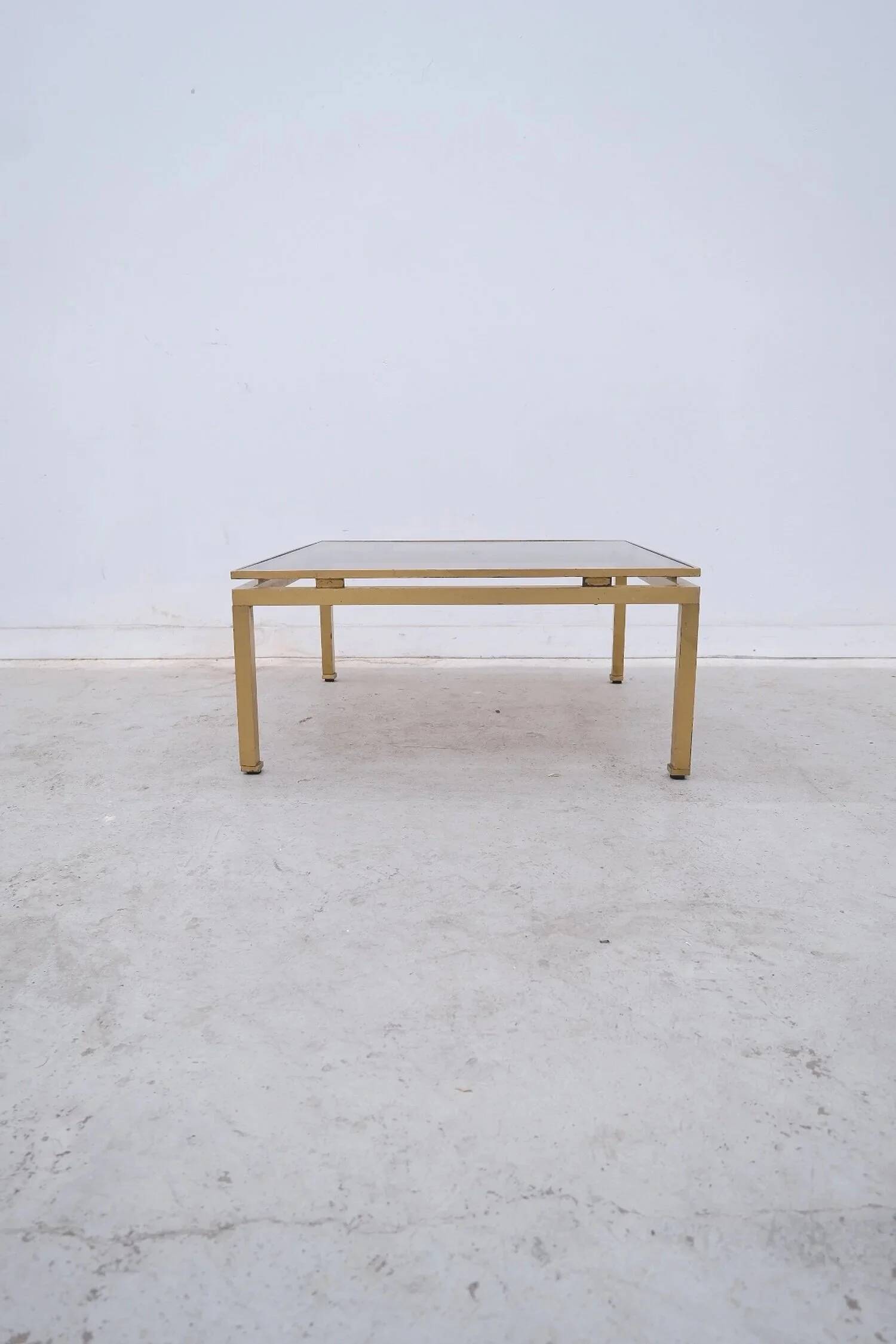 Brass coffee table by Guy Lefevre for Maison Jansen, 1960