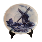 Assiette Delft bleu décorée à la main vintage