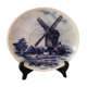 Hand-decorated blue Delft plate vintage