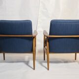 Armchairs created by M. Zieliński year 60 blue fabric