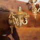 Pair of wall sconces in gilded bronze, Rococo style, Louis XV.