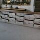 Large gray 24-drawer craft cabinet from the 1950s