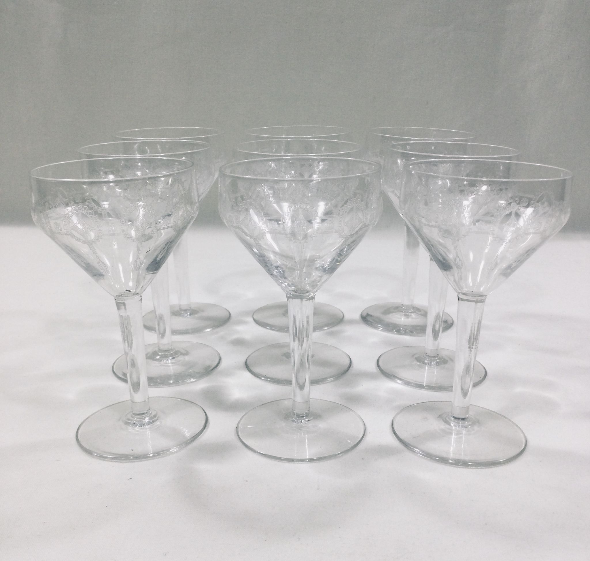 Art deco crystal glass service