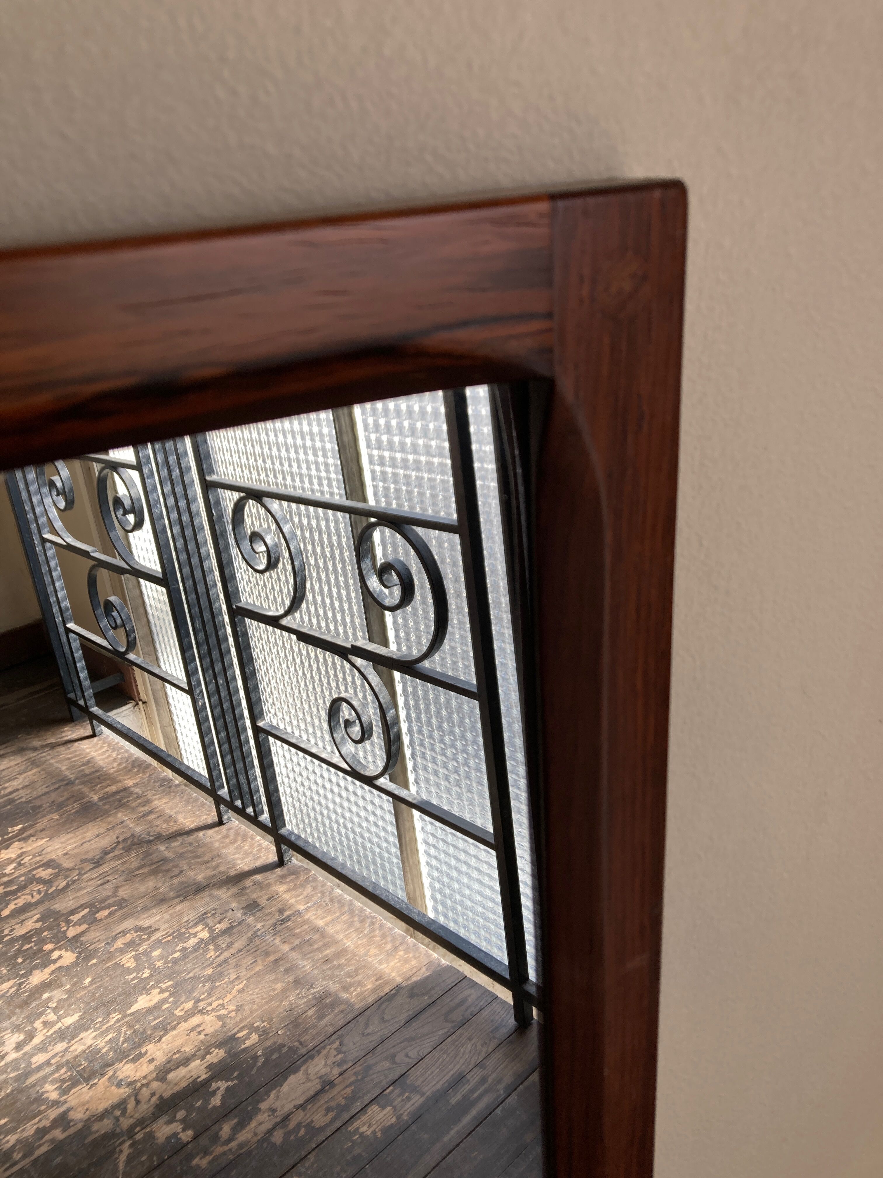 Scandinavian rosewood mirror Aksel Kjersgaard 166 for Möbel Odder 1960