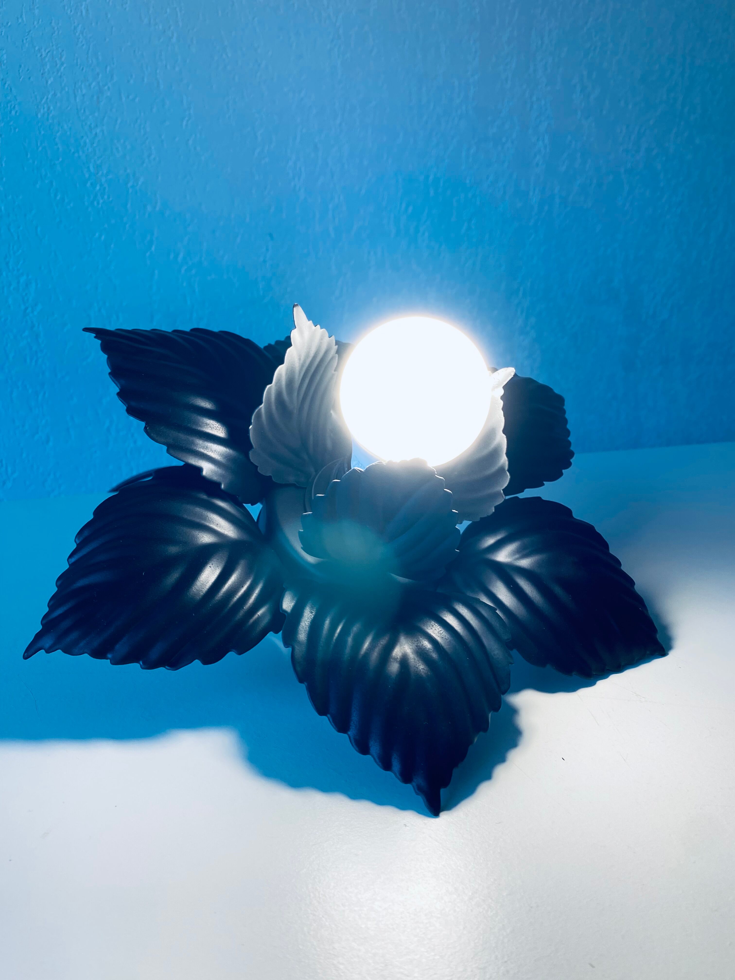 Vintage Italian flower design wall or ceiling light, Masca