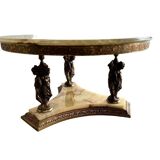 Vintage coffee table in onyx / Deknudt side table