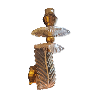 Art deco resin and brass wall lamp