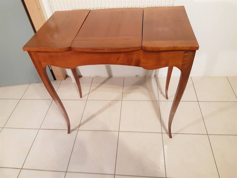 Louis XV style hairdresser in cherry wood from the 1950s.