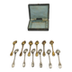 Housewife of 12 small spoons in silver metal from ruolz