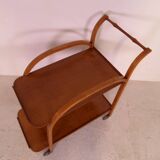 Vintage Mid century oak trolley