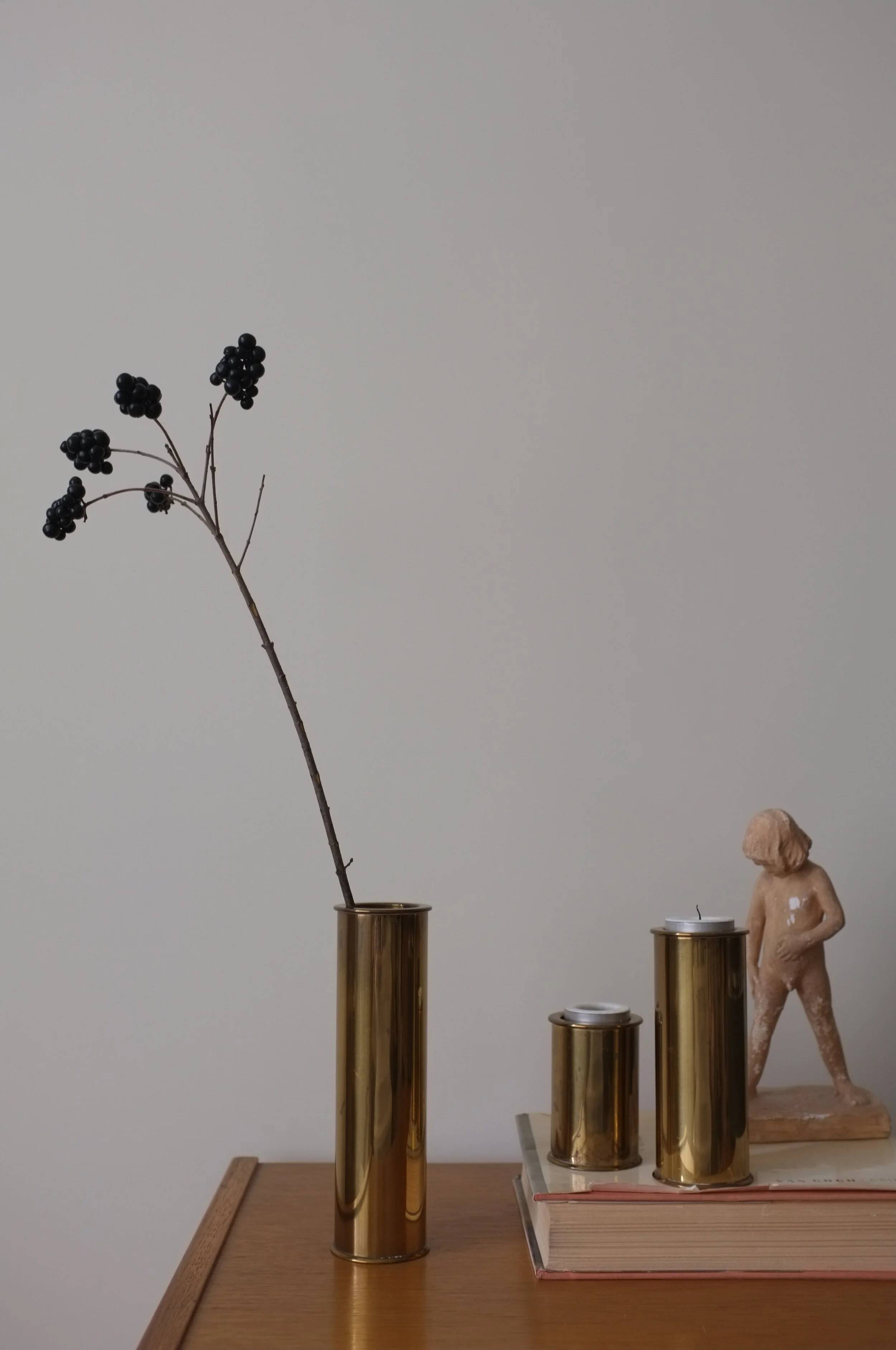 3 brutalist brass candle holders from Staffan Englesson AB | Sweden | 1970s