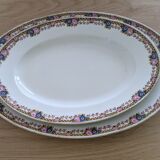 Set of two oval porcelain dishes