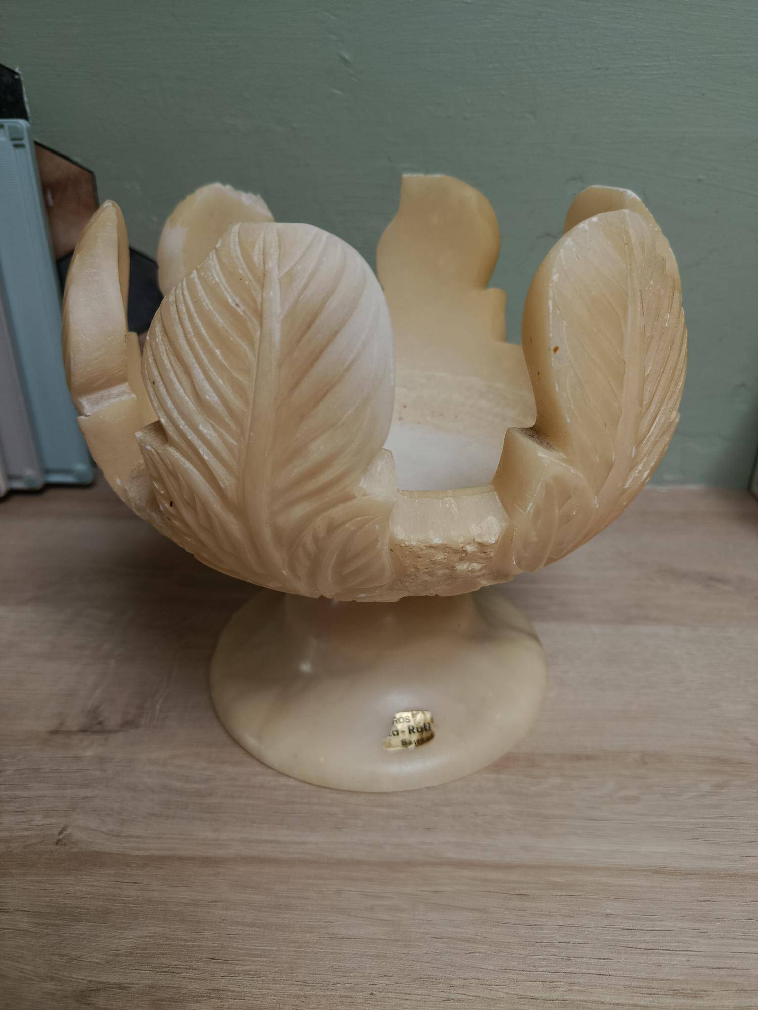 Coupe centre de table en albâtre sculpté Sarreal