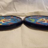 2 Longwy Enamel Bottle Holders