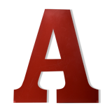 Industrial letter "A" in red metal