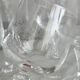 6 white wine glasses in chiseled crystal with floral motifs Matignon model.