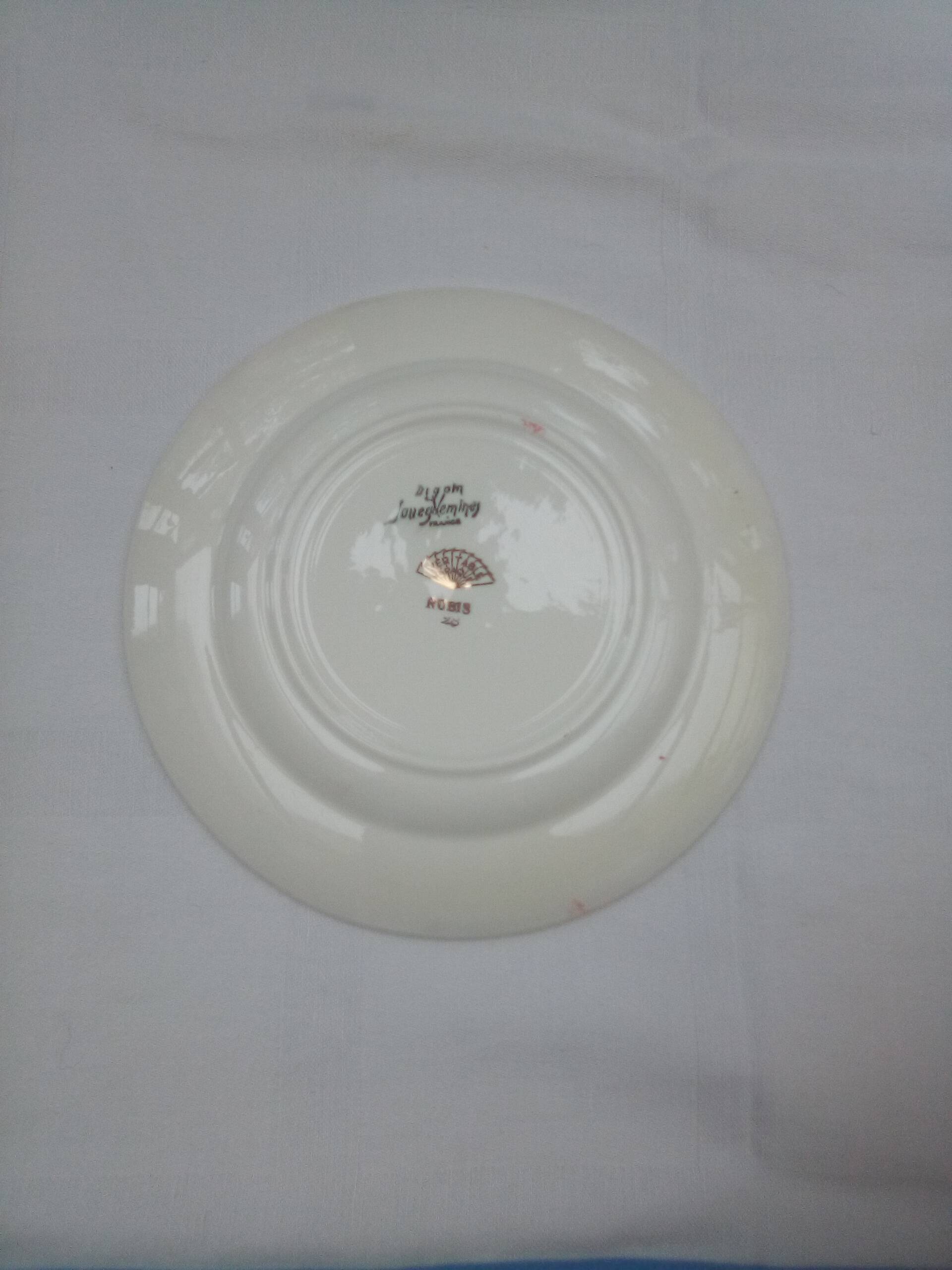 12 Rubis / Digoin dessert plates