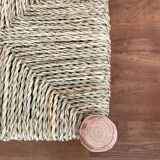 Bohemian Moroccan Berber stool in wood and rope