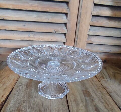 Cake display fruit basket vintage crystal fruit