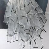 Mazzega, xl vintage clear murano glass elements chandelier from 70s