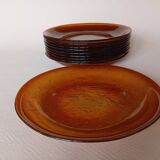 10 assiettes à dessert Arcoroc Sierra Ambre