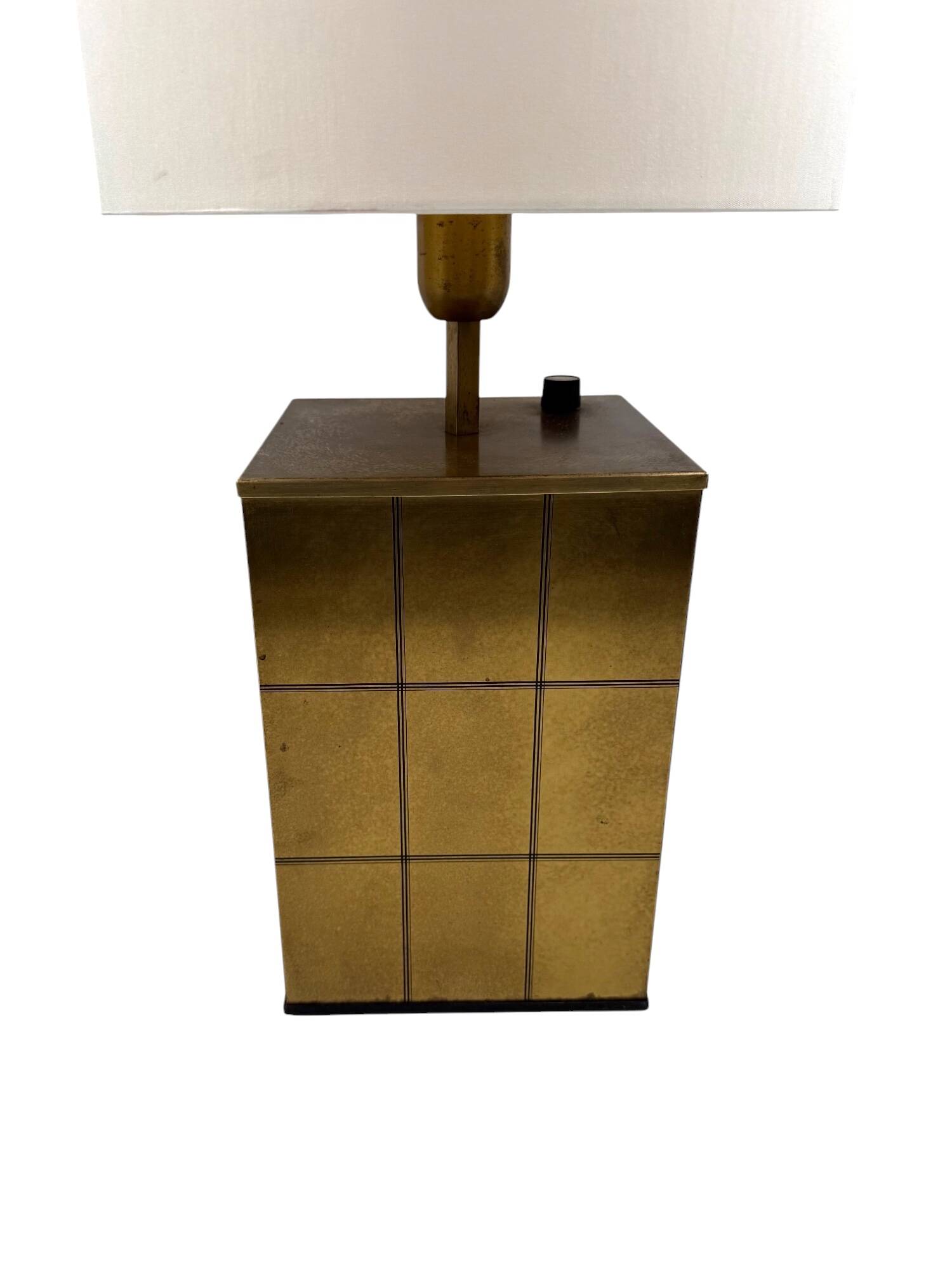 Hollywood regency brass table lamp base, Romeo Rega Italy, 1970s