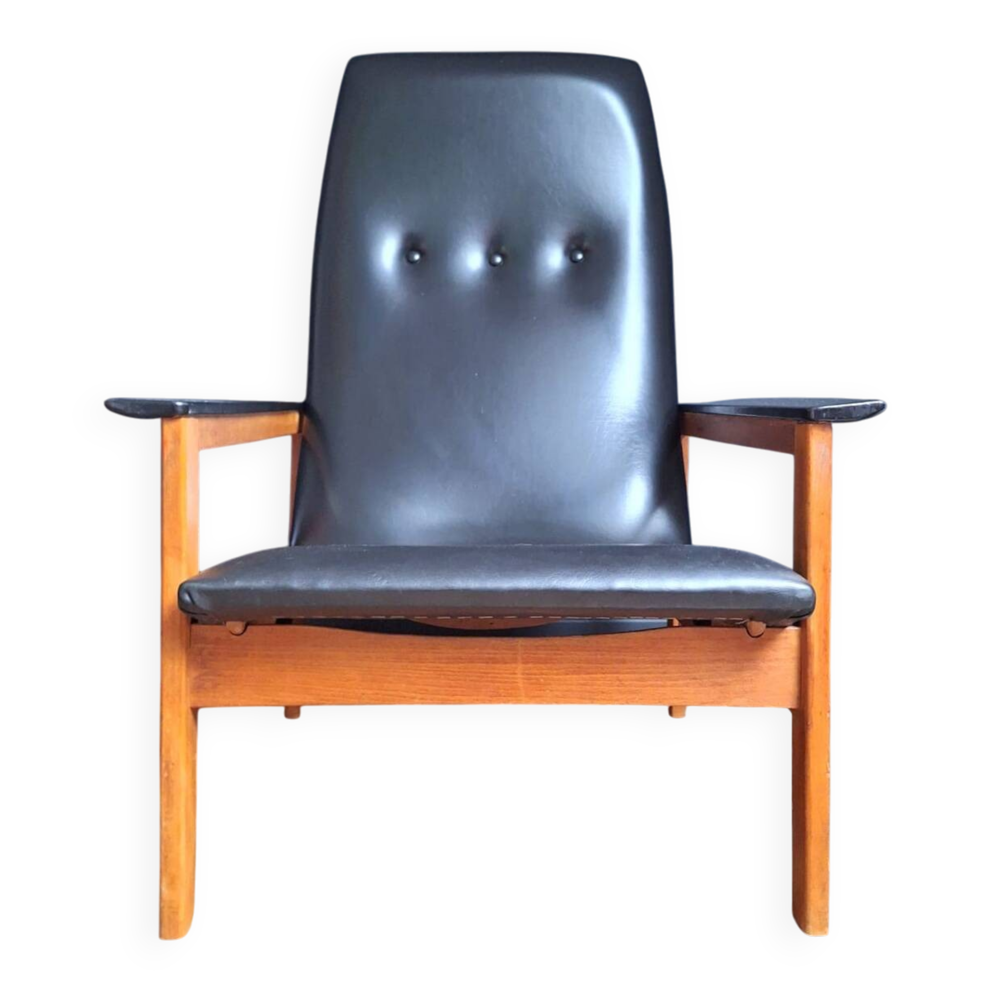 Reclining armchair Georges Van Rijck for Beaufort, wine seat furniture