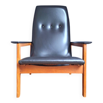 Reclining armchair Georges Van Rijck for Beaufort, wine seat furniture