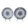 2 Old Longchamp BELLA iron earth plates, 19th century