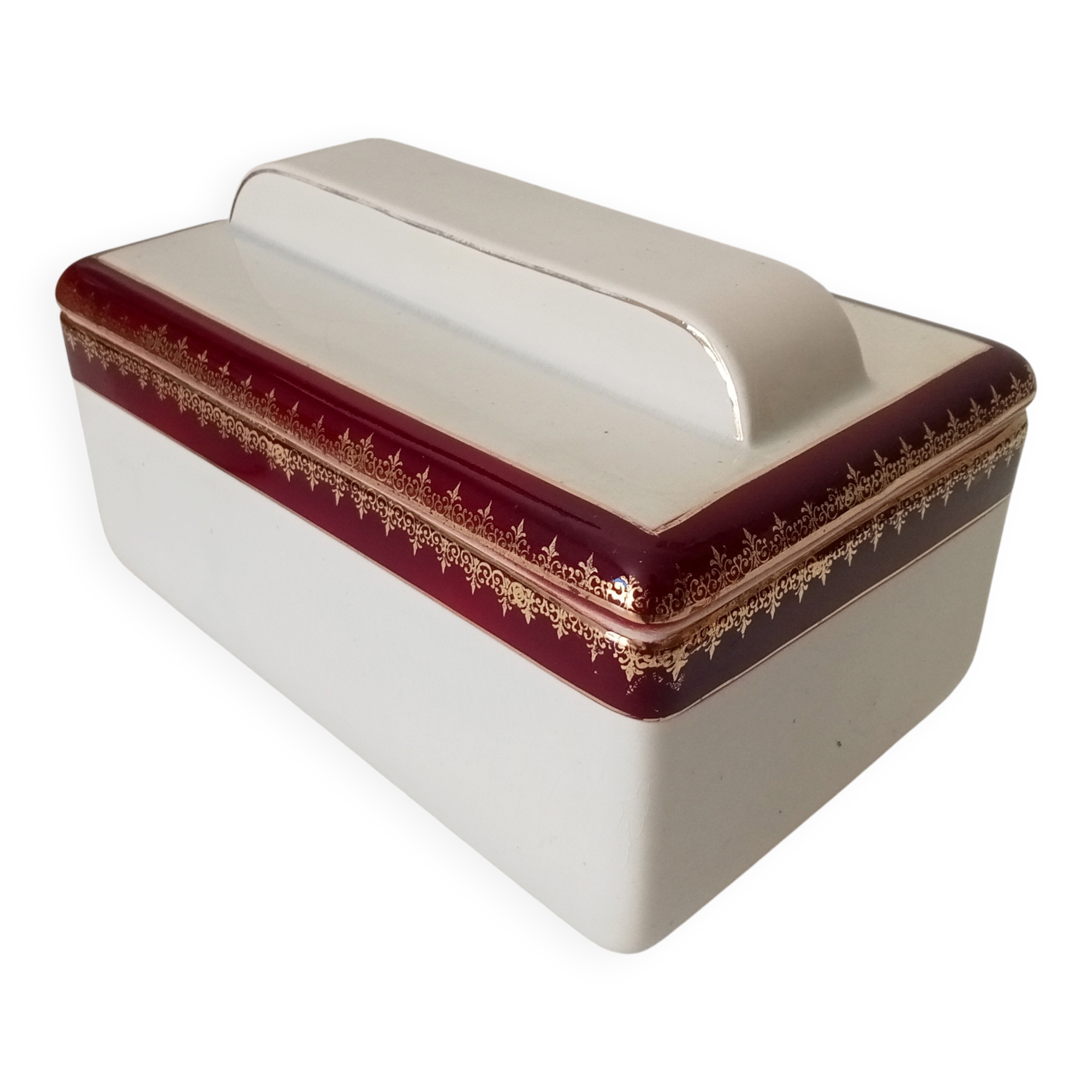 Art Deco bonbonnière from the 1950s, Digoin porcelain.