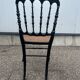 Napoleon III chair in blackened wood and cane